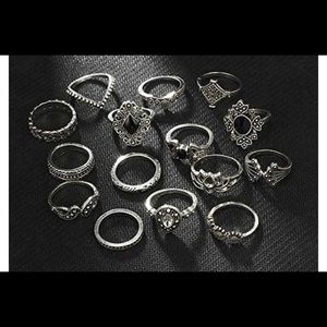 15pcs Boho Bohemian Ring Set